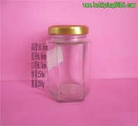 360ml六角玻璃瓶 酱菜瓶 果酱瓶