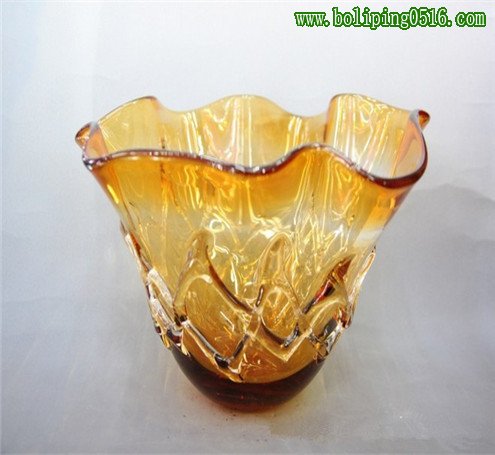流行时尚玻璃工艺品玻璃摆件拉丝玻璃水果盘玻璃花瓶家居摆件
